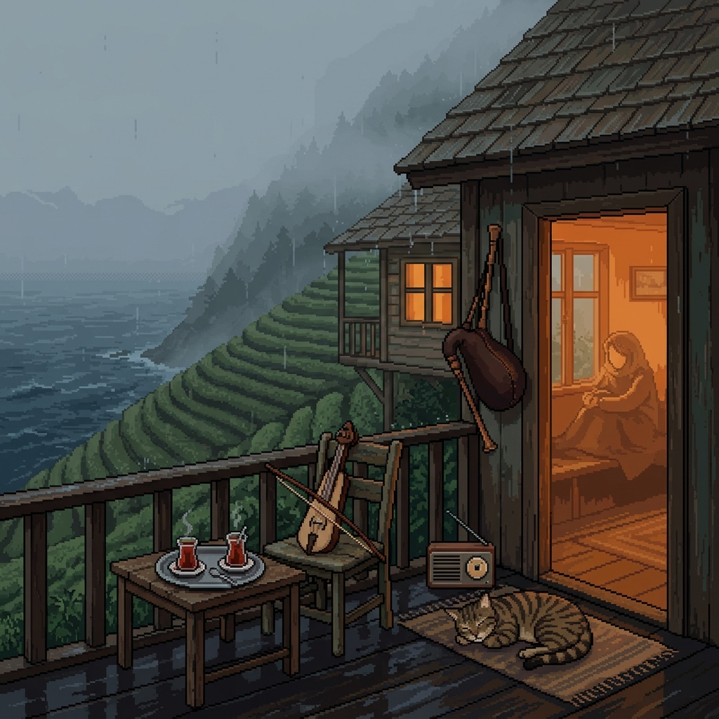 Tea Glasses in the Fog